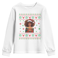 Black Queen Christmas Youth Sweatshirt African American Girl Black Pride - Wonder Print Shop