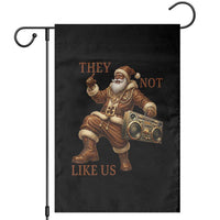 They Not Like Us Garden Flag Funny Christmas Black Santa Claus - Wonder Print Shop