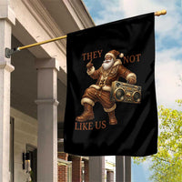 They Not Like Us Garden Flag Funny Christmas Black Santa Claus - Wonder Print Shop