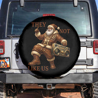 They Not Like Us Spare Tire Cover Funny Christmas Black Santa Claus - Wonder Print Shop