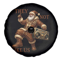They Not Like Us Spare Tire Cover Funny Christmas Black Santa Claus - Wonder Print Shop