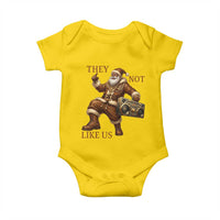 They Not Like Us Baby Onesie Funny Christmas Black Santa Claus - Wonder Print Shop