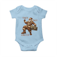They Not Like Us Baby Onesie Funny Christmas Black Santa Claus - Wonder Print Shop