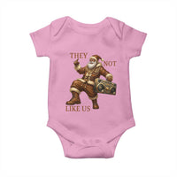They Not Like Us Baby Onesie Funny Christmas Black Santa Claus - Wonder Print Shop