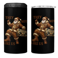 They Not Like Us 4 in 1 Can Cooler Tumbler Funny Christmas Black Santa Claus - Wonder Print Shop