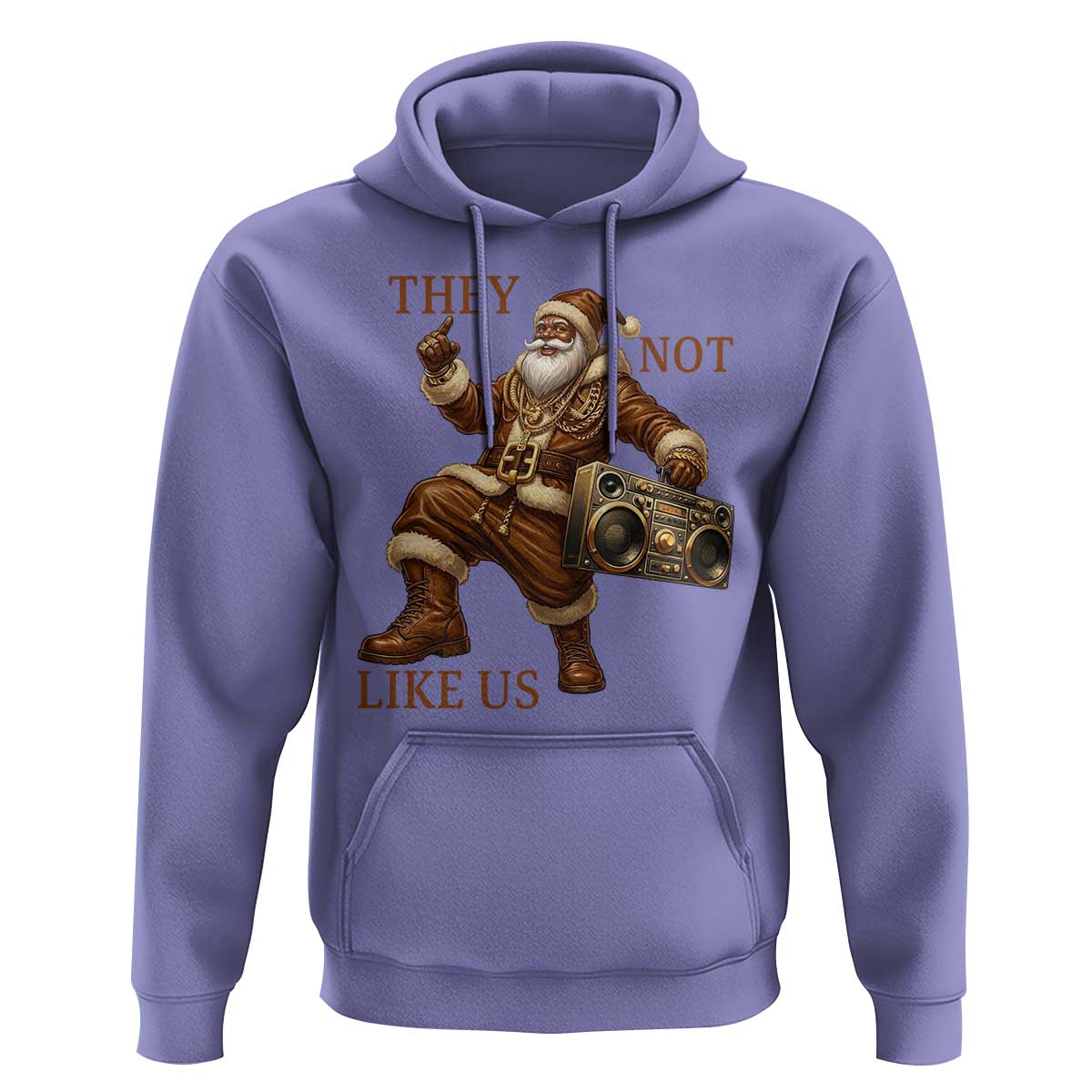 They Not Like Us Hoodie Funny Christmas Black Santa Claus - Wonder Print Shop