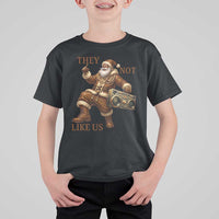 They Not Like Us T Shirt For Kid Funny Christmas Black Santa Claus - Wonder Print Shop