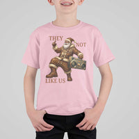 They Not Like Us T Shirt For Kid Funny Christmas Black Santa Claus - Wonder Print Shop
