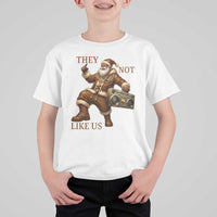 They Not Like Us T Shirt For Kid Funny Christmas Black Santa Claus - Wonder Print Shop