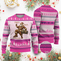 They Not Like Us Ugly Christmas Sweater Funny Xmas Black Santa Claus - Wonder Print Shop