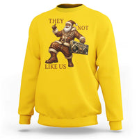 They Not Like Us Sweatshirt Funny Christmas Black Santa Claus - Wonder Print Shop