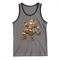 They Not Like Us Tank Top Funny Christmas Black Santa Claus - Wonder Print Shop