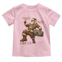 They Not Like Us Toddler T Shirt Funny Christmas Black Santa Claus - Wonder Print Shop