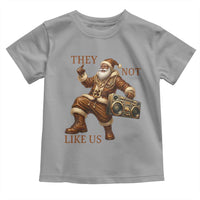 They Not Like Us Toddler T Shirt Funny Christmas Black Santa Claus - Wonder Print Shop