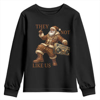 They Not Like Us Youth Sweatshirt Funny Christmas Black Santa Claus - Wonder Print Shop