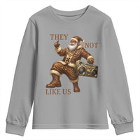 They Not Like Us Youth Sweatshirt Funny Christmas Black Santa Claus - Wonder Print Shop