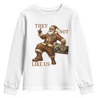 They Not Like Us Youth Sweatshirt Funny Christmas Black Santa Claus - Wonder Print Shop