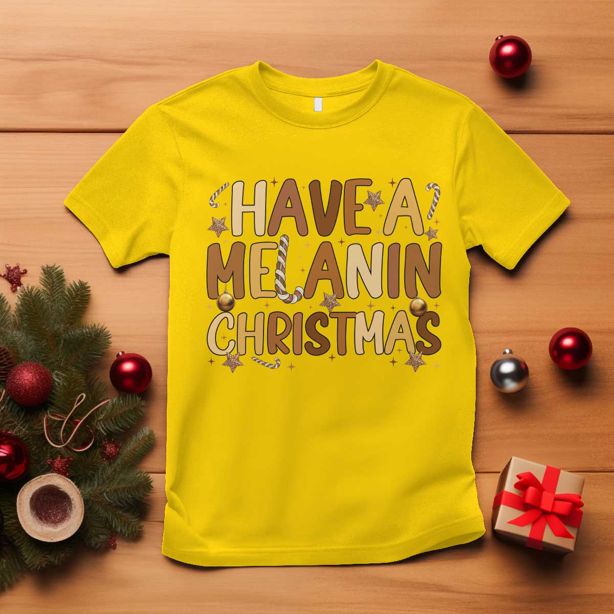 Funny Black Pride Have A Melanin Christmas T Shirt Culture Gift - Wonder Print Shop