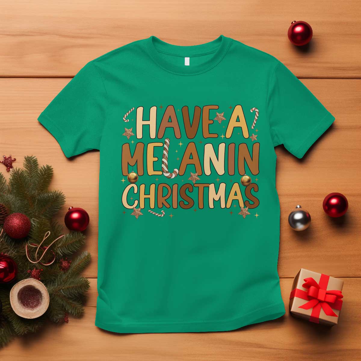 Funny Black Pride Have A Melanin Christmas T Shirt Culture Gift - Wonder Print Shop