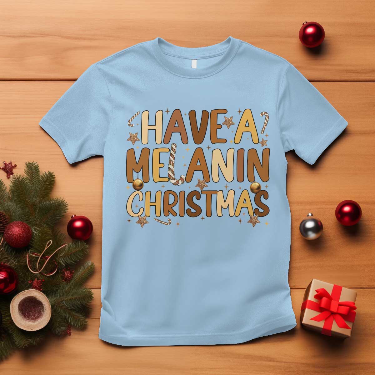 Funny Black Pride Have A Melanin Christmas T Shirt Culture Gift - Wonder Print Shop