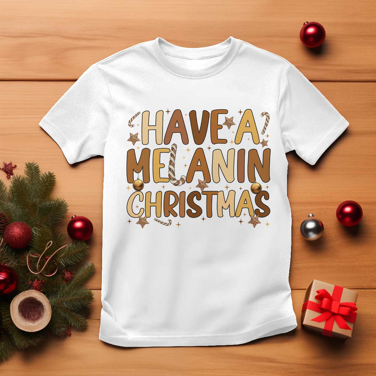Funny Black Pride Have A Melanin Christmas T Shirt Culture Gift - Wonder Print Shop