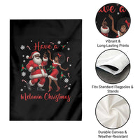 Have A Melanin Christmas Garden Flag Funny Dancing Santa And Mrs Claus Culture Gift - Wonder Print Shop