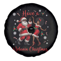 Have A Melanin Christmas Spare Tire Cover Funny Dancing Santa And Mrs Claus Culture Gift - Wonder Print Shop
