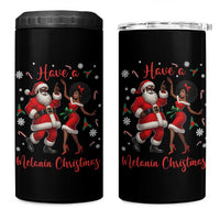 Have A Melanin Christmas 4 in 1 Can Cooler Tumbler Funny Dancing Santa And Mrs Claus Culture Gift - Wonder Print Shop