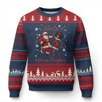 Have A Melanin Xmas Ugly Christmas Sweater Funny Dancing Santa And Mrs Claus Culture Gift - Wonder Print Shop