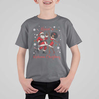 Have A Melanin Christmas T Shirt For Kid Funny Dancing Santa And Mrs Claus Culture Gift - Wonder Print Shop