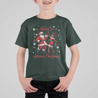 Have A Melanin Christmas T Shirt For Kid Funny Dancing Santa And Mrs Claus Culture Gift - Wonder Print Shop