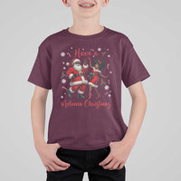 Have A Melanin Christmas T Shirt For Kid Funny Dancing Santa And Mrs Claus Culture Gift - Wonder Print Shop