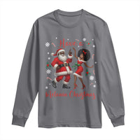 Have A Melanin Christmas Long Sleeve Shirt Funny Dancing Santa And Mrs Claus Culture Gift - Wonder Print Shop
