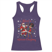 Have A Melanin Christmas Racerback Tank Top Funny Dancing Santa And Mrs Claus Culture Gift - Wonder Print Shop