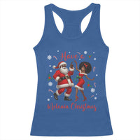 Have A Melanin Christmas Racerback Tank Top Funny Dancing Santa And Mrs Claus Culture Gift - Wonder Print Shop