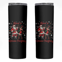 Have A Melanin Christmas Skinny Tumbler Funny Dancing Santa And Mrs Claus Culture Gift - Wonder Print Shop
