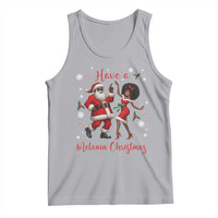 Have A Melanin Christmas Tank Top Funny Dancing Santa And Mrs Claus Culture Gift - Wonder Print Shop