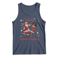 Have A Melanin Christmas Tank Top Funny Dancing Santa And Mrs Claus Culture Gift - Wonder Print Shop