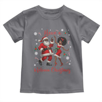 Have A Melanin Christmas Toddler T Shirt Funny Dancing Santa And Mrs Claus Culture Gift - Wonder Print Shop