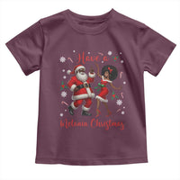 Have A Melanin Christmas Toddler T Shirt Funny Dancing Santa And Mrs Claus Culture Gift - Wonder Print Shop