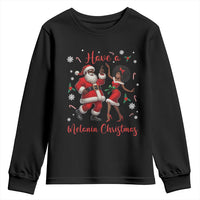 Have A Melanin Christmas Youth Sweatshirt Funny Dancing Santa And Mrs Claus Culture Gift - Wonder Print Shop