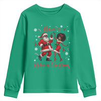 Have A Melanin Christmas Youth Sweatshirt Funny Dancing Santa And Mrs Claus Culture Gift - Wonder Print Shop