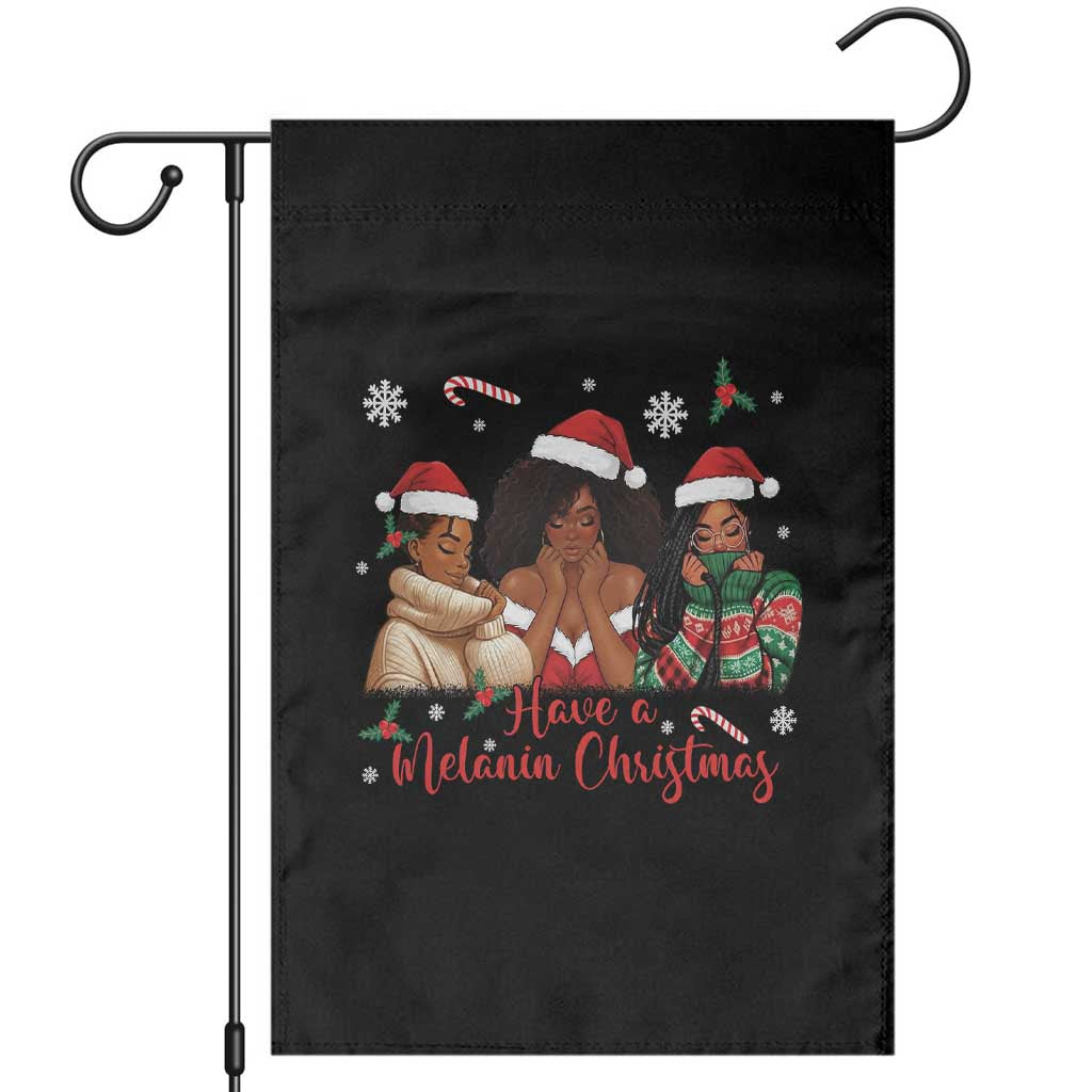 Have A Melanin Christmas Garden Flag Black Girl Xmas Gift - Wonder Print Shop