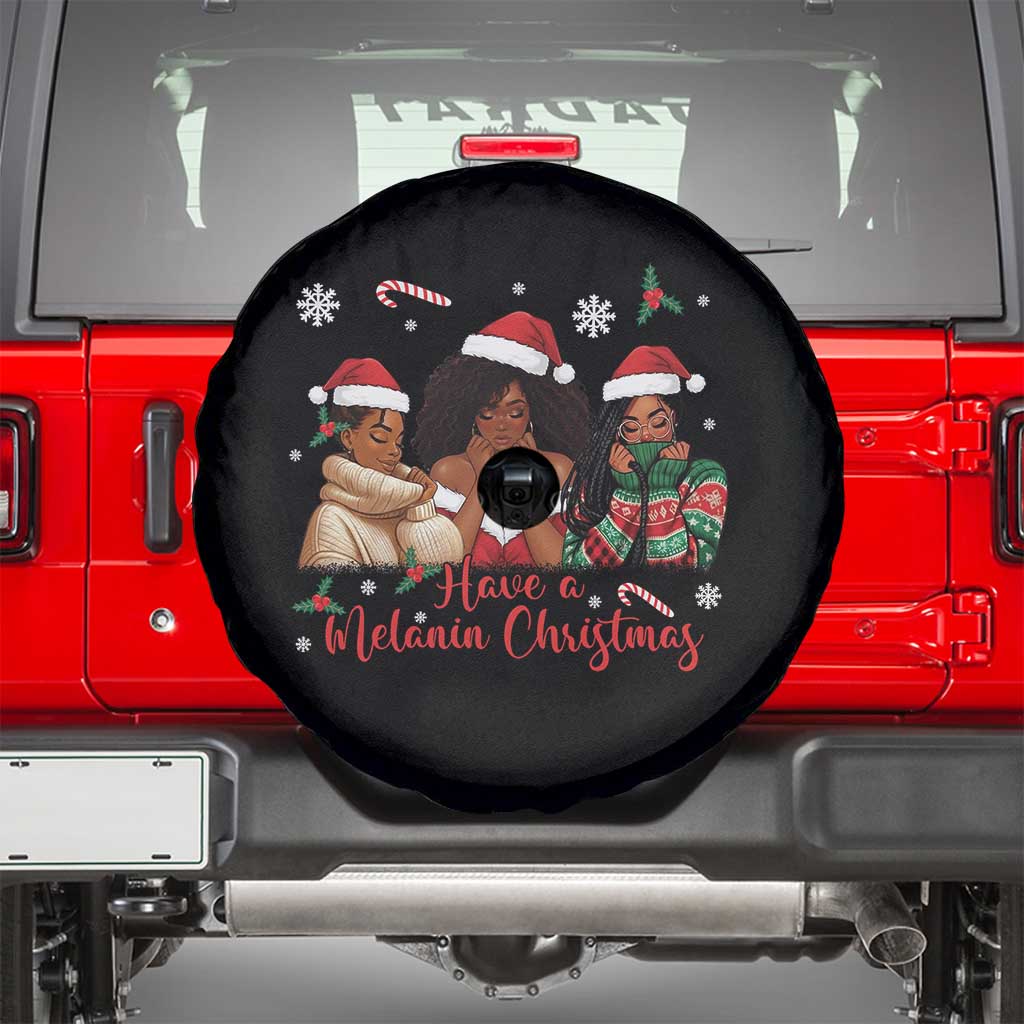 Have A Melanin Christmas Spare Tire Cover Black Girl Xmas Gift - Wonder Print Shop