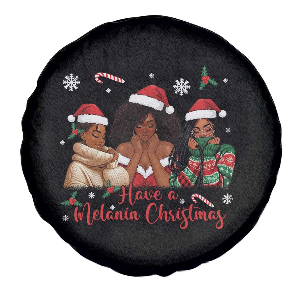 Have A Melanin Christmas Spare Tire Cover Black Girl Xmas Gift - Wonder Print Shop