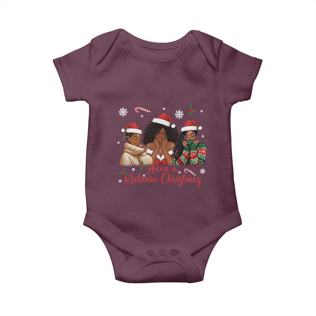 Have A Melanin Christmas Baby Onesie Black Girl Xmas Gift - Wonder Print Shop