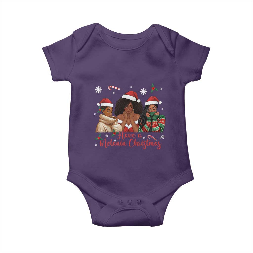 Have A Melanin Christmas Baby Onesie Black Girl Xmas Gift - Wonder Print Shop