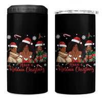 Have A Melanin Christmas 4 in 1 Can Cooler Tumbler Black Girl Xmas Gift - Wonder Print Shop