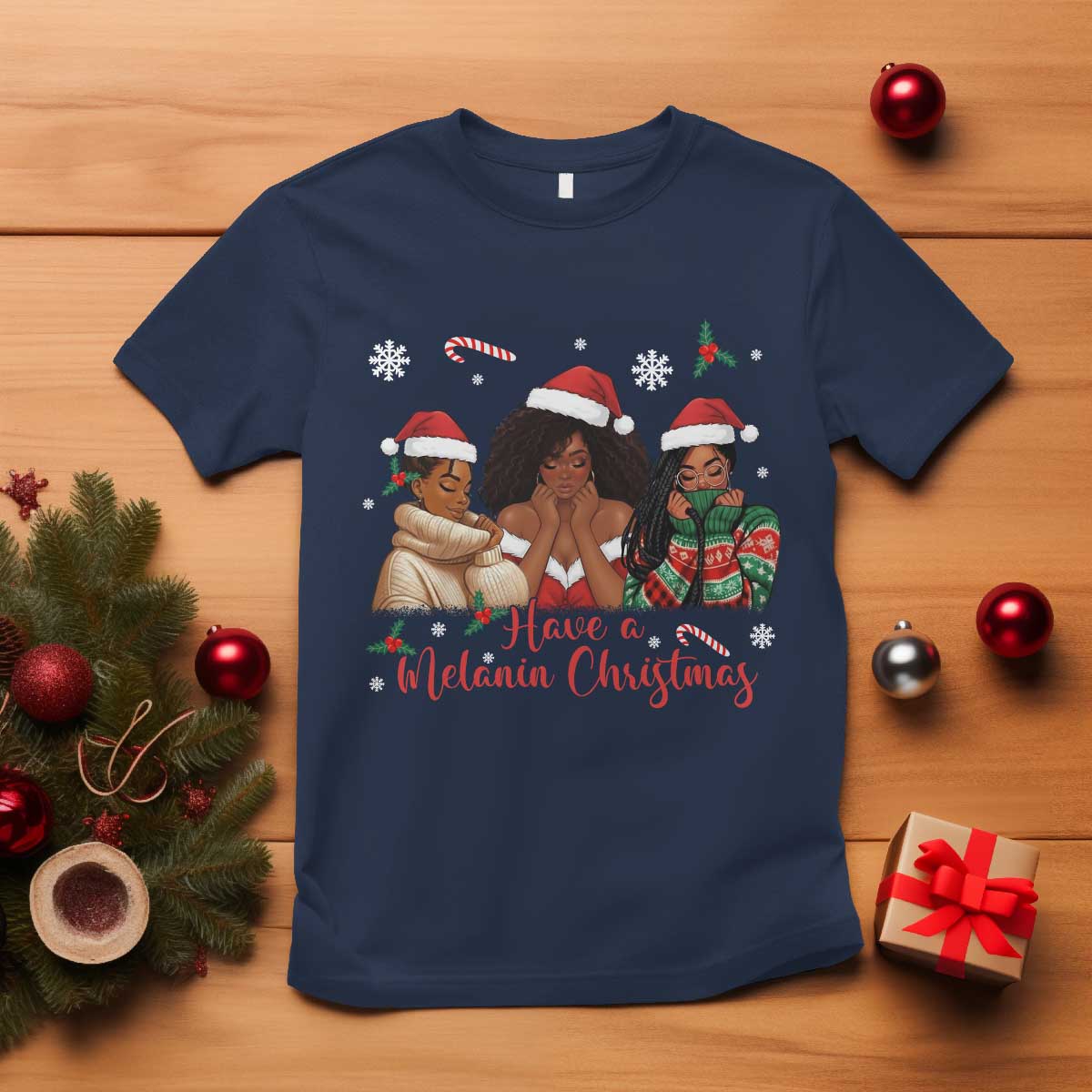 Have A Melanin Christmas T Shirt Black Girl Xmas Gift - Wonder Print Shop