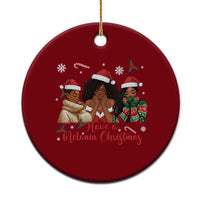 Have A Melanin Christmas Ceramic Ornament Black Girl Xmas Gift - Wonder Print Shop
